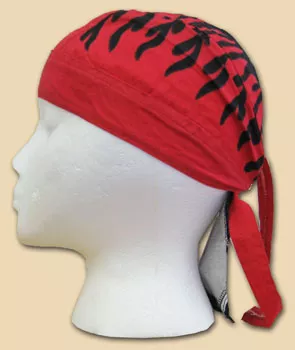 Flames EZDanna Headwrap (Red) - One Size Fits All, Red