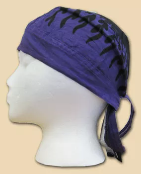 Flames EZDanna Headwrap (Purple) - One Size Fits All, Purple