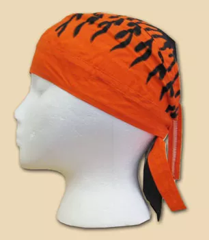 Flames EZDanna Headwrap (Orange) - One Size Fits All, Orange