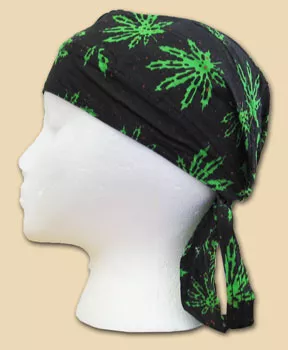 Green Leaves EZDanna Headwrap - One Size Fits All, Green