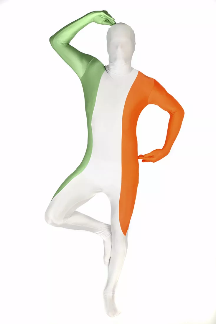 Ireland - Spandex Bodysuit Morphsuit - L, White