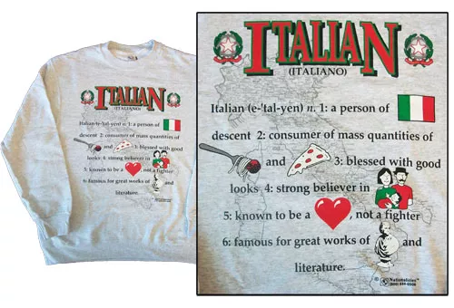 Italy National Definition Sweatshirt - S, Gray, Ash