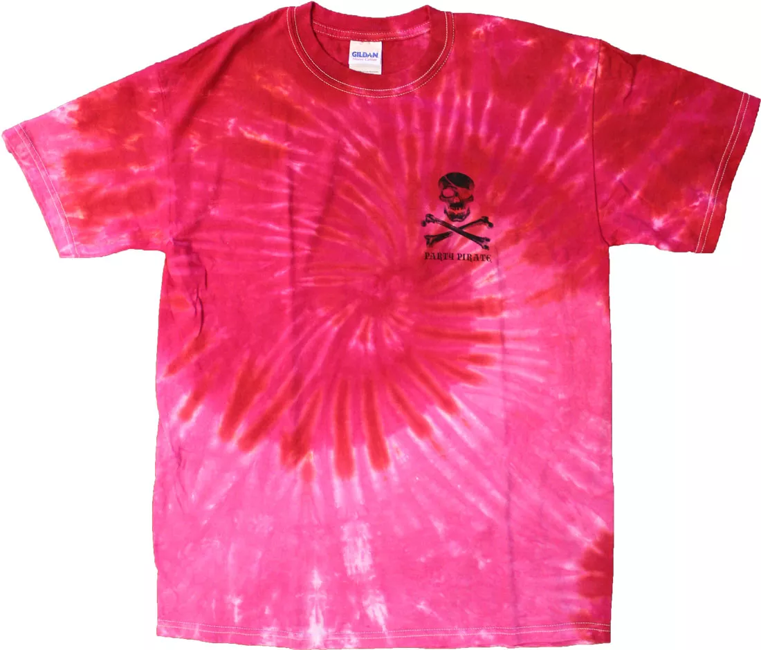 Party Pirate Cotton T-Shirt - M, Red