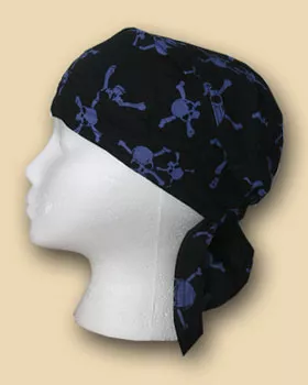 Purple Skulls/Crossbones Headwrap - Purple