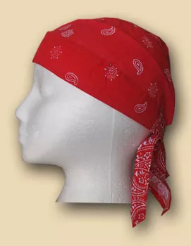 Red Bandanna Headwrap - Red