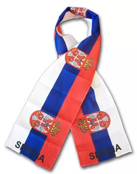 Serbia Flag Scarf - 8" X 60"