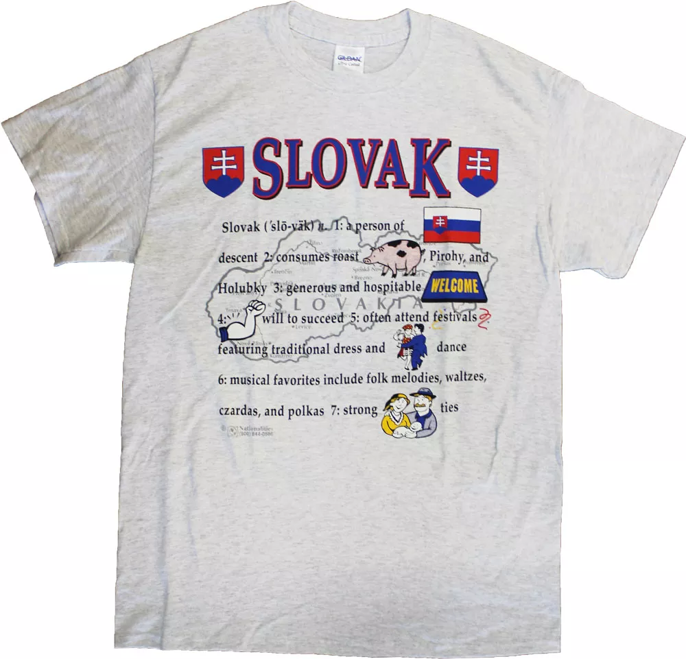 Slovakia Definition T-Shirt - S, Gray, Ash