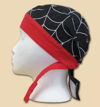 Spider Print EZDanna Headwrap - One Size Fits All, Black