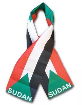 Sudan Flag Scarf - 8" X 60"