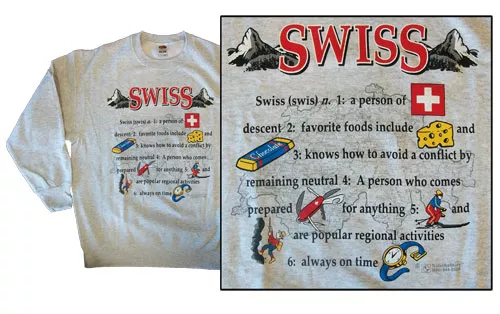 Switzerland National Definition Sweatshirt - S, Gray, Ash