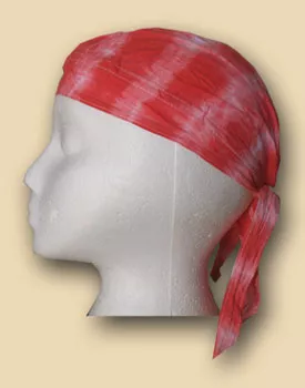 Tie Dye Red Headwrap - Red