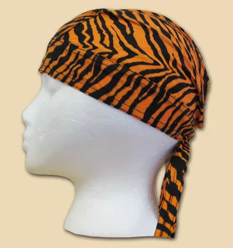 Tiger Print EZDanna Headwrap - One Size Fits All, Orange