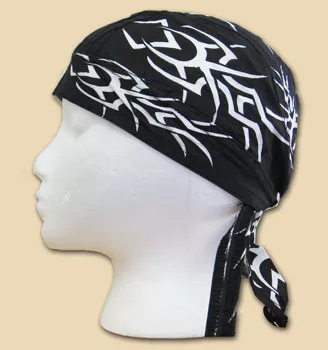 Tribal Black EZDanna Headwrap - One Size Fits All, Black