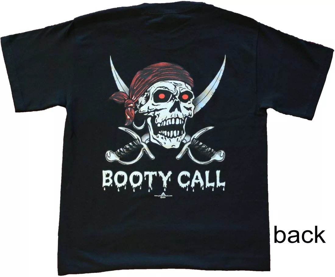 Booty Call Cotton T-Shirt - S, Black