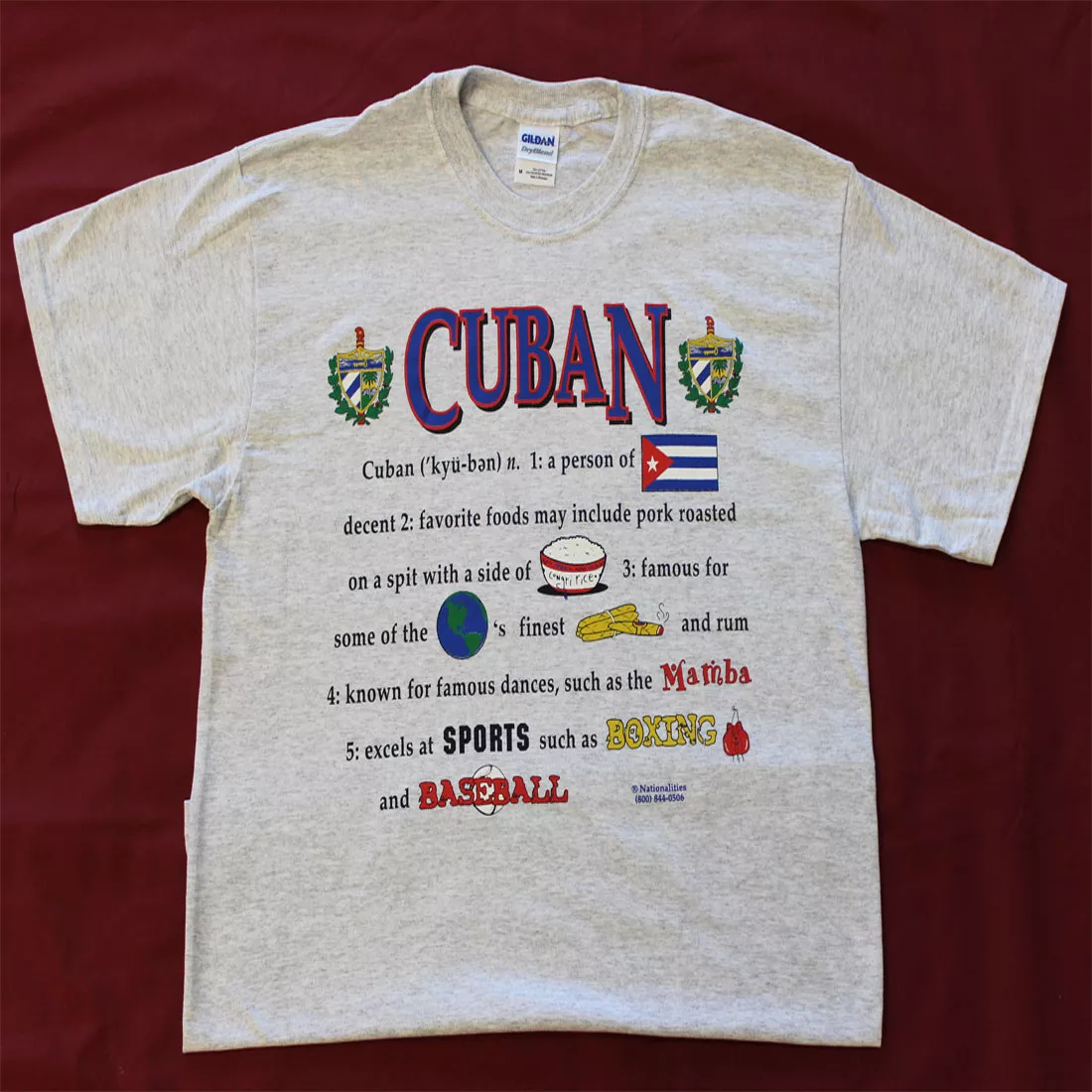 Cuba Definition T-Shirt - S, Gray, Ash