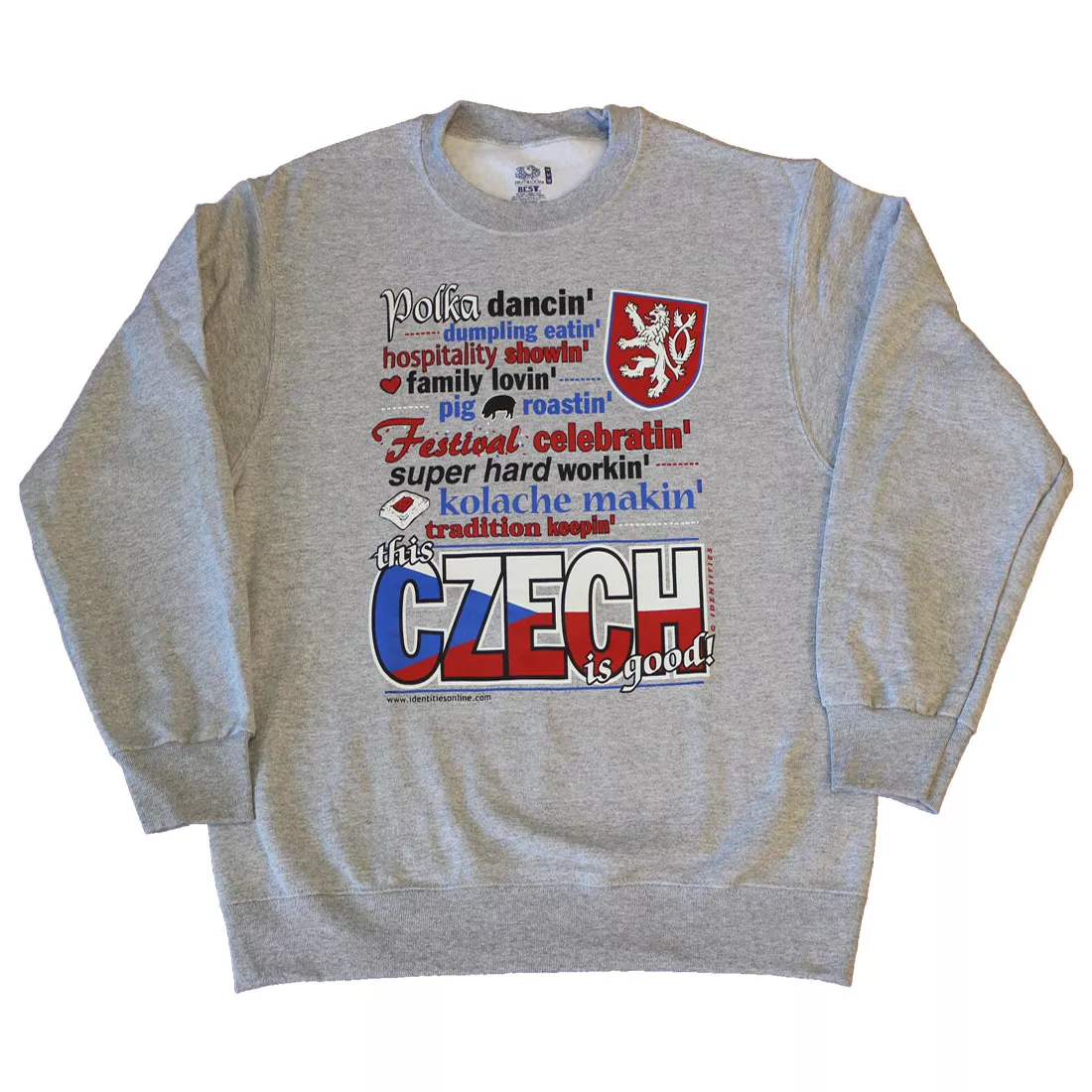 Czech Republic Smack Talk Sweatshirt - S, Gray, Ash
