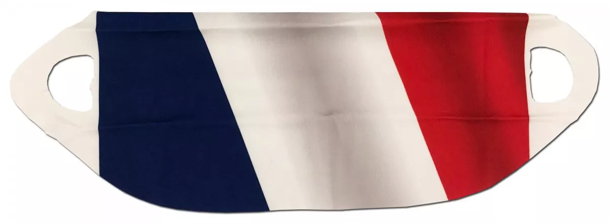 France Face Mask - One Size Fits All, Blue