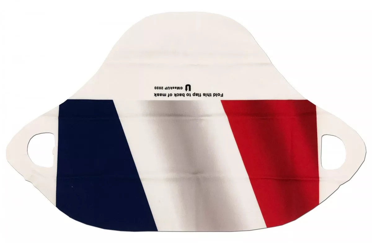 France Face Mask - One Size Fits All, Blue