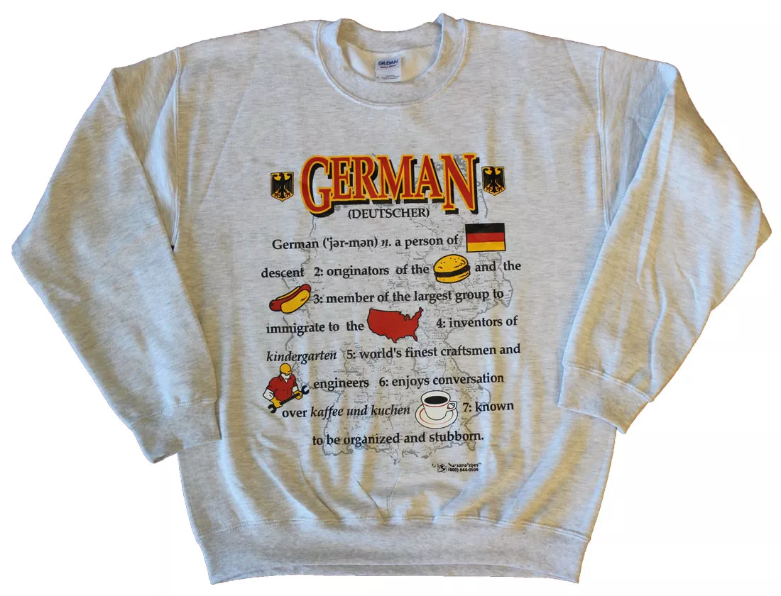 Germany National Definition Sweatshirt - S, Gray, Ash