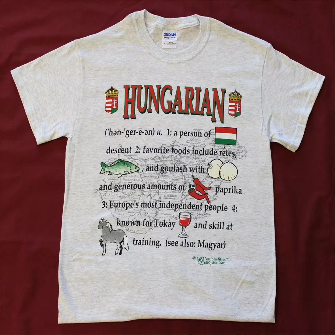Hungary Definition T-Shirt - S, Gray, Ash