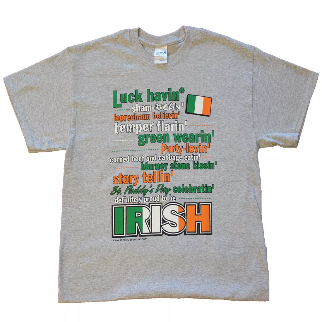 Ireland Smack Talk T-Shirt - S, Gray, Ash