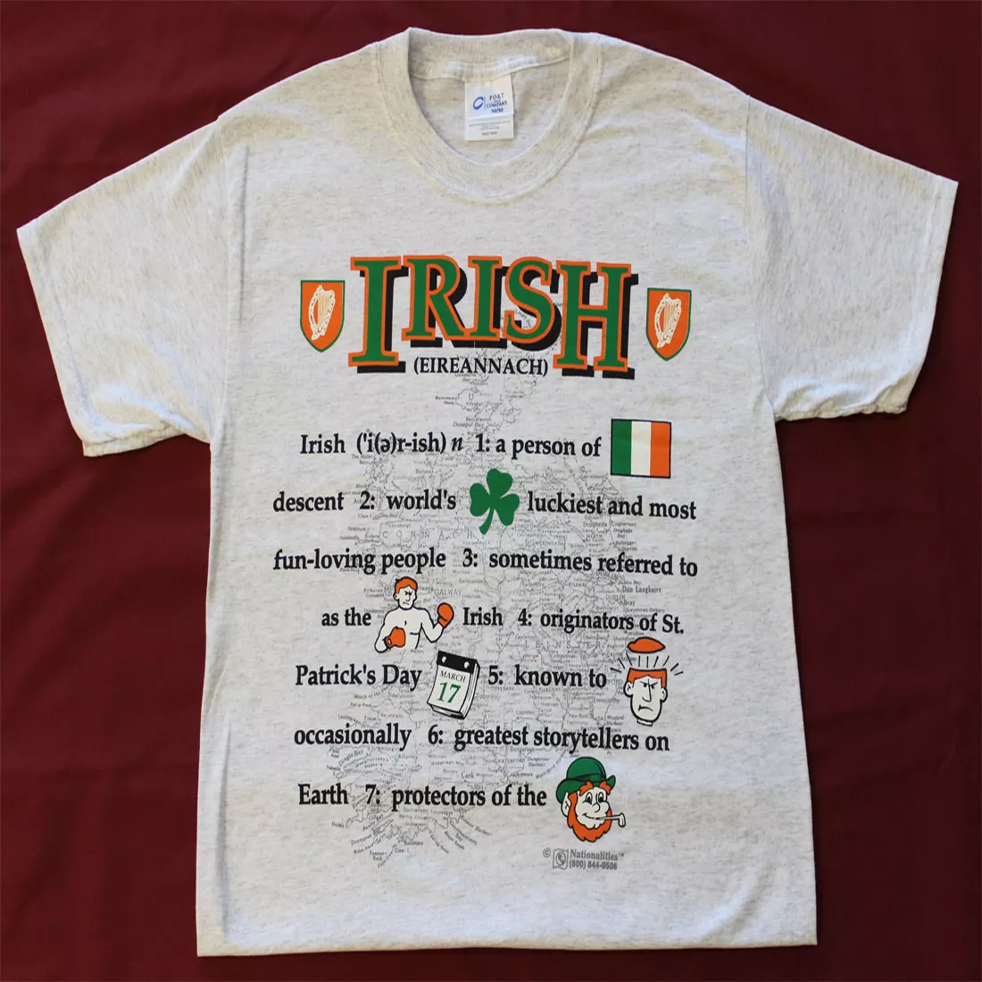 Ireland Definition T-Shirt - S, Gray, Ash