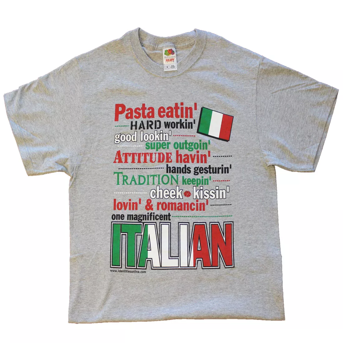 Italy Smack Talk T-Shirt - S, Gray, Ash
