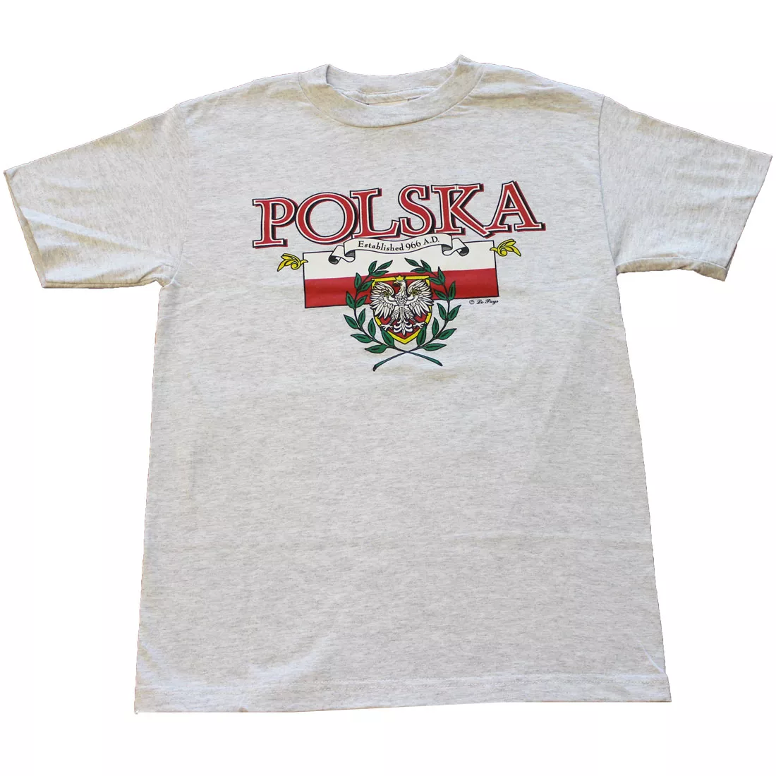 Poland Legacy T-Shirt - L, Gray, Ash