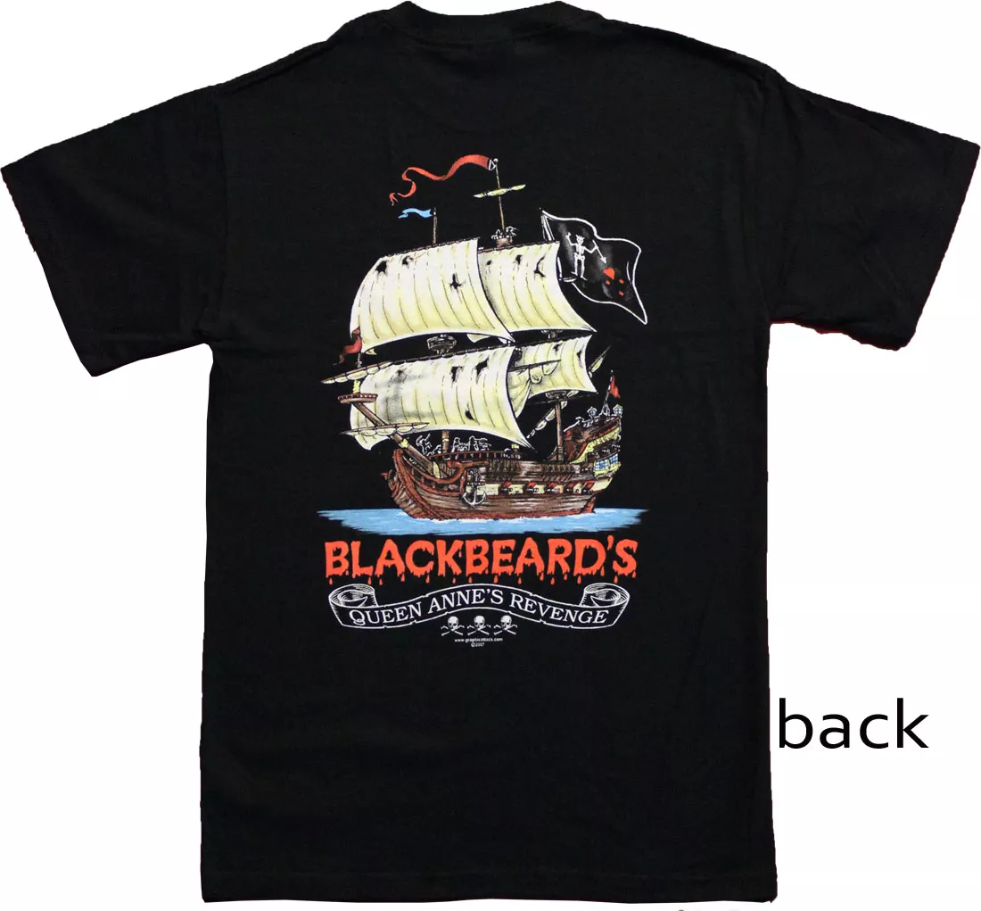 Queen Anne's Revenge Cotton T-Shirt - S, Black