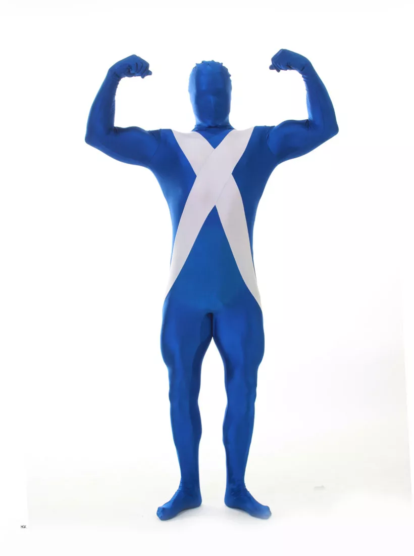 Scotland (St. Andrews) - Spandex Bodysuit Morphsuit - L, Blue