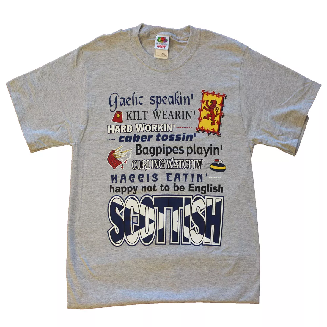 Scotland Smack Talk T-Shirt - S, Gray, Ash