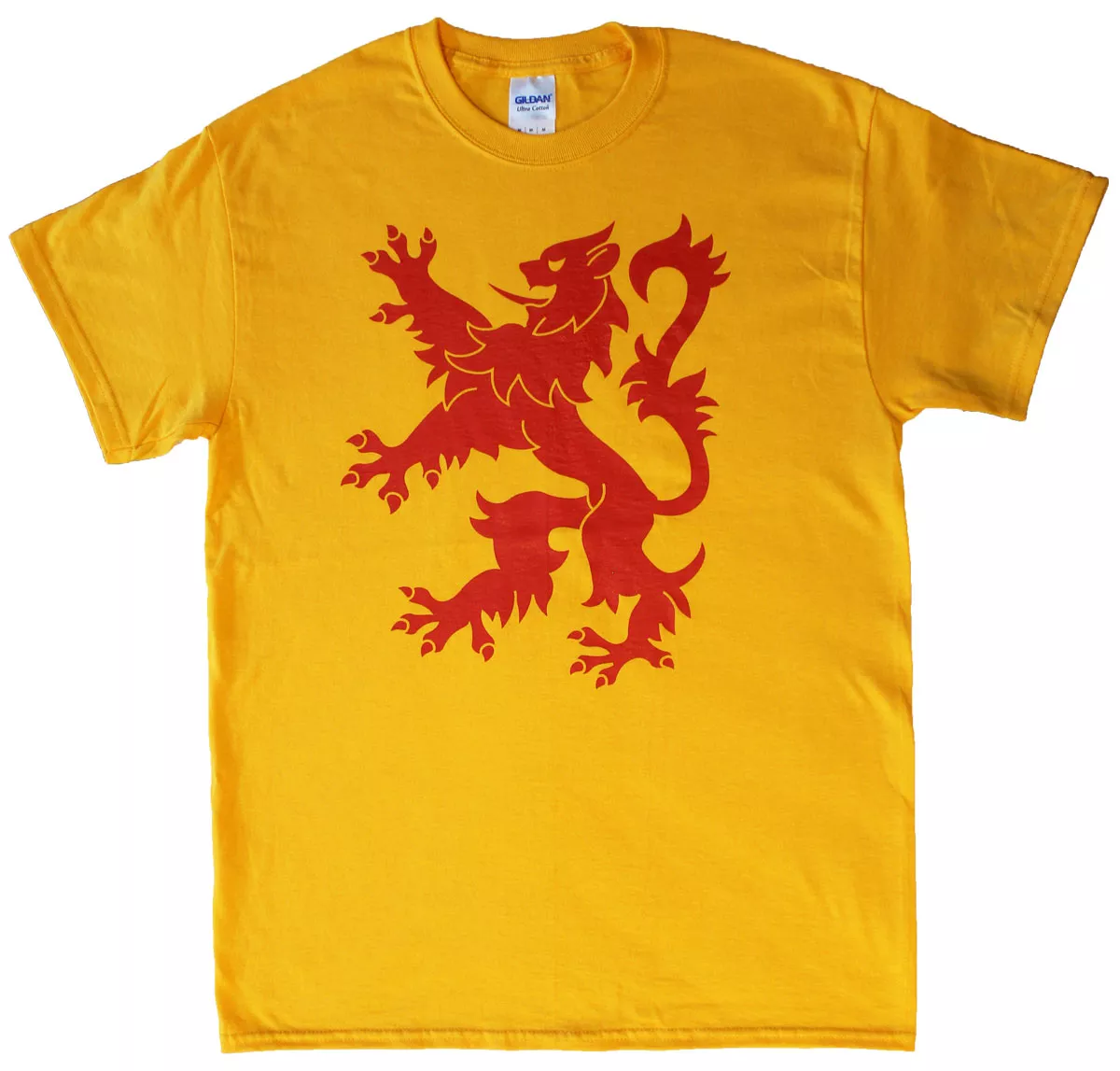 Scotland Rampant Lion T-Shirt - S, Yellow
