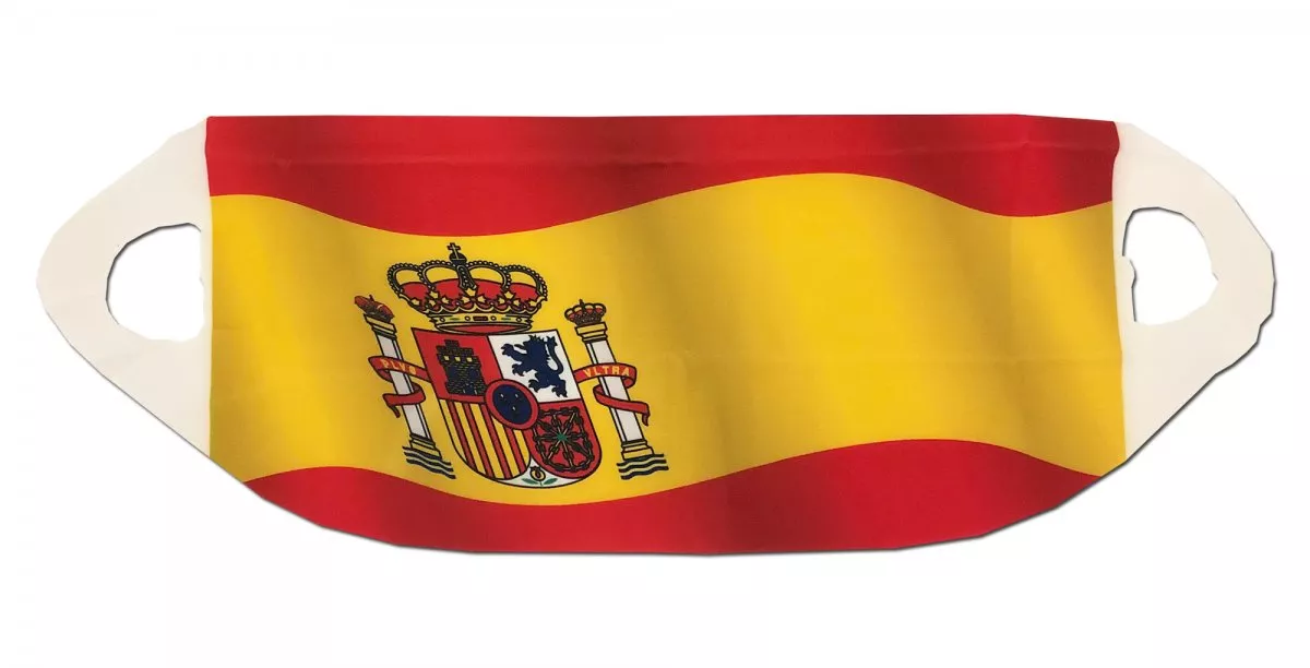 Spain Face Mask - One Size Fits All, Red