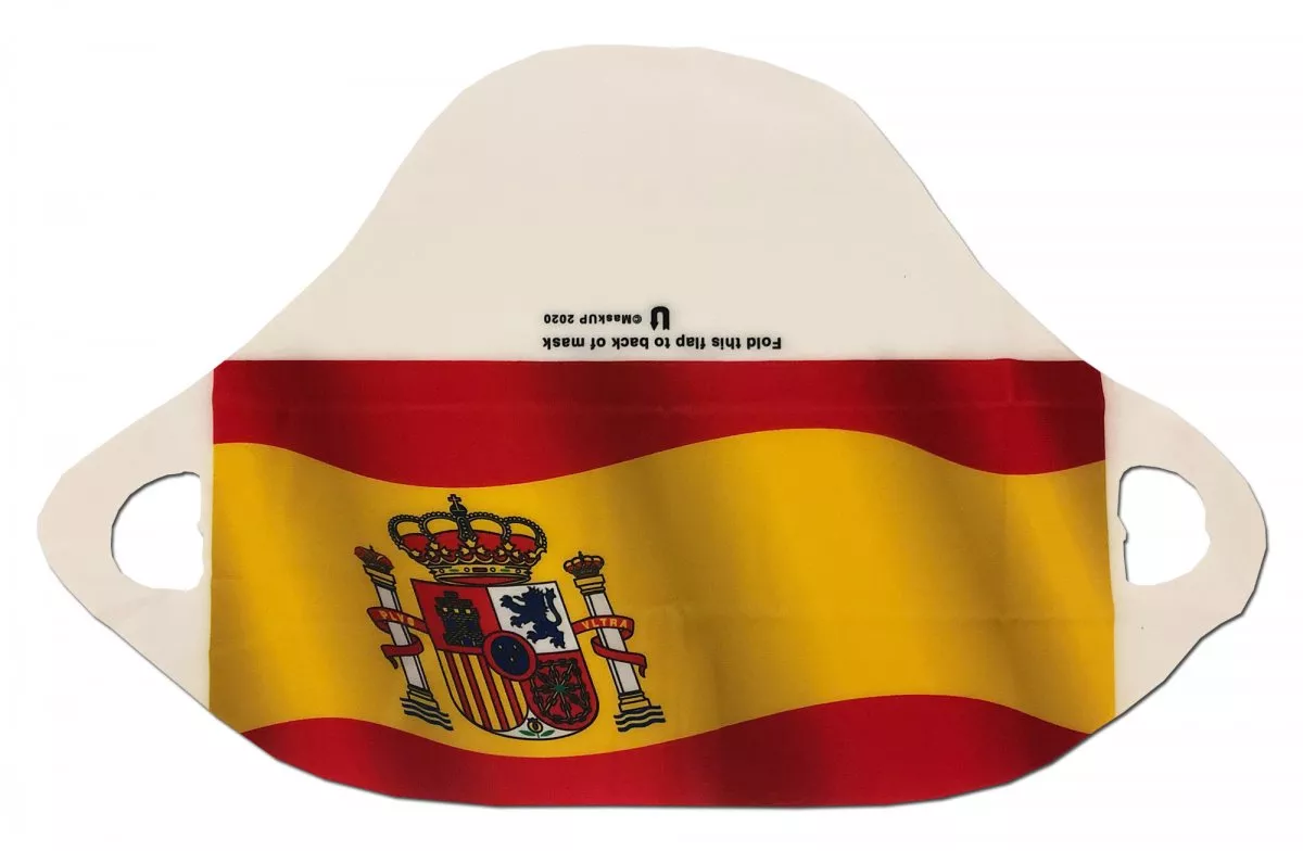 Spain Face Mask - One Size Fits All, Red
