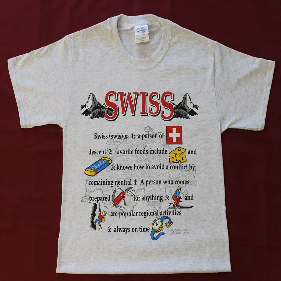 Switzerland Definition T-Shirt - S, Gray, Ash