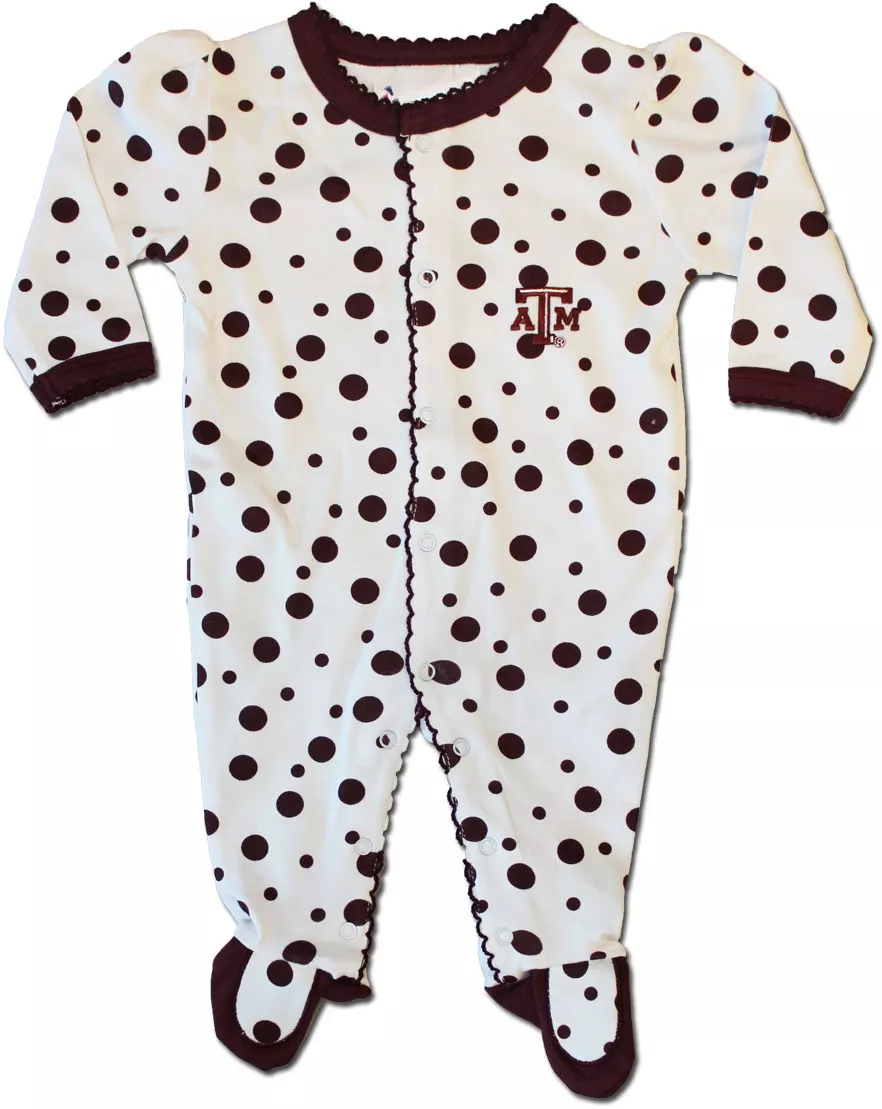 Texas A & M University - Polka Dot Footed Creeper - Newborn, Red