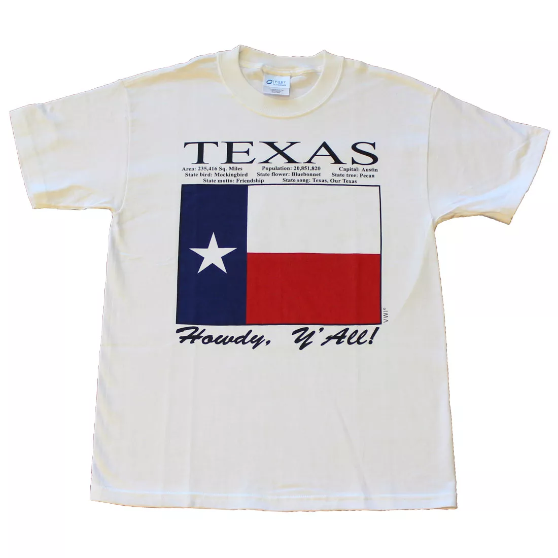 Texas State T-Shirt - S, White