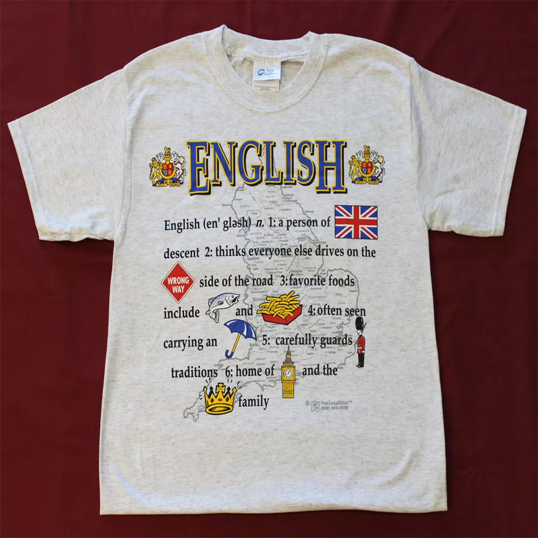 United Kingdom Definition T-Shirt - S, Gray, Ash