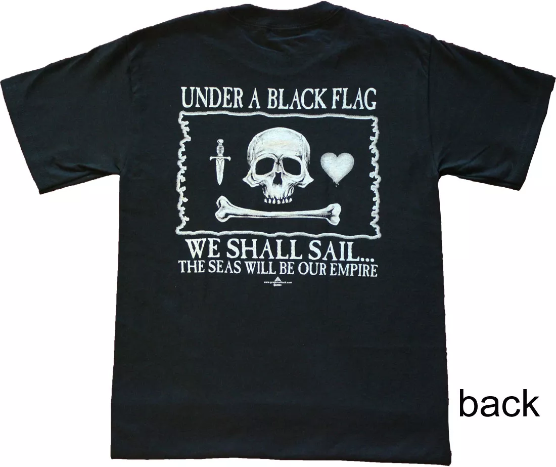 Under A Black Flag Cotton T-Shirt - S, Black