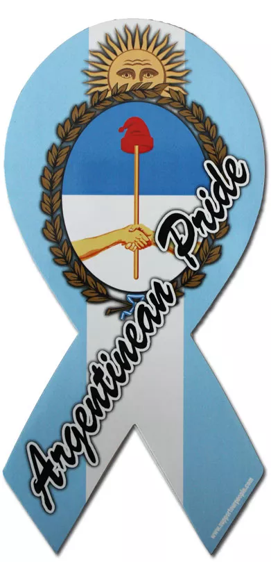 Argentina Ribbon Magnet (Argentinean Pride)