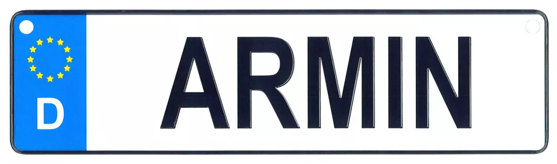 Armin - European License Plate (Germany)