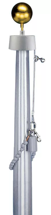 Beaded Retainer Ring for 6" pole (white)