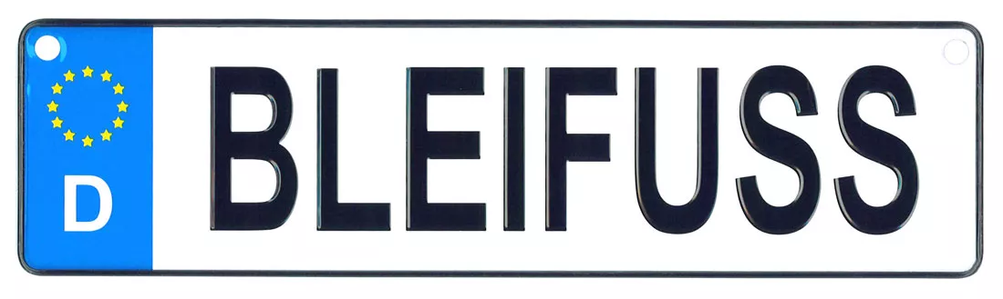 Bleifuss - European License Plate (Germany)