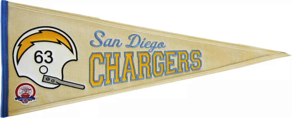 San Diego Chargers NFL Wool Pennant (Throwback Design)