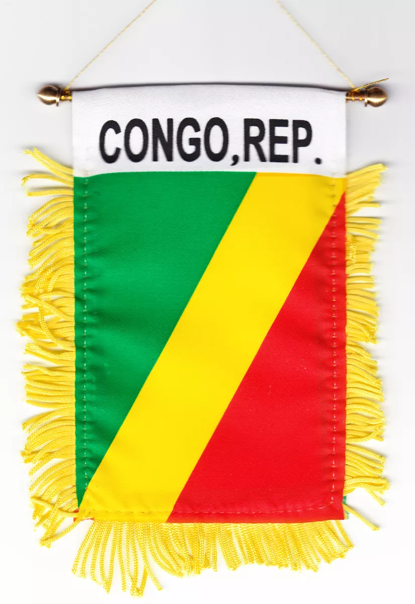 Congo - Rep. Of Window Hanging Flag