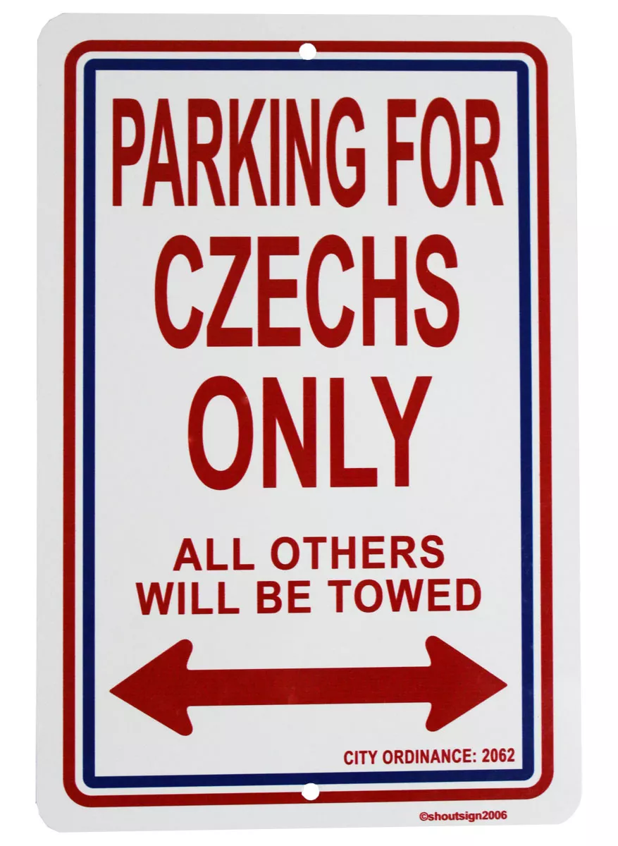 Czech Republic Parking Sign