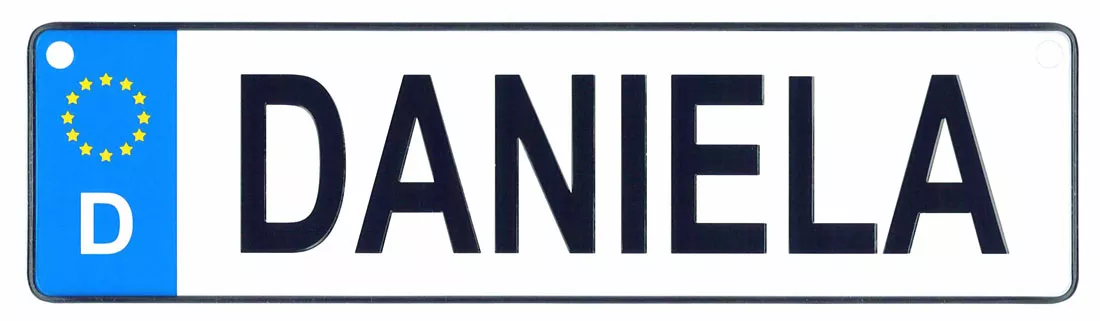 Daniela - European License Plate (Germany)