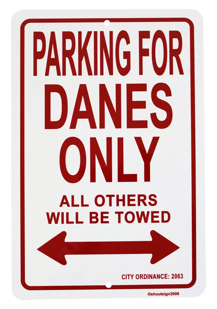 Denmark Parking Sign