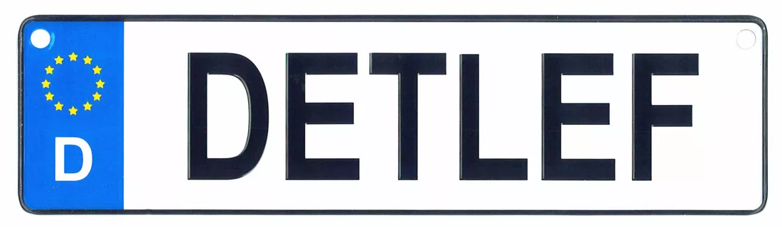 Detlef - European License Plate (Germany)