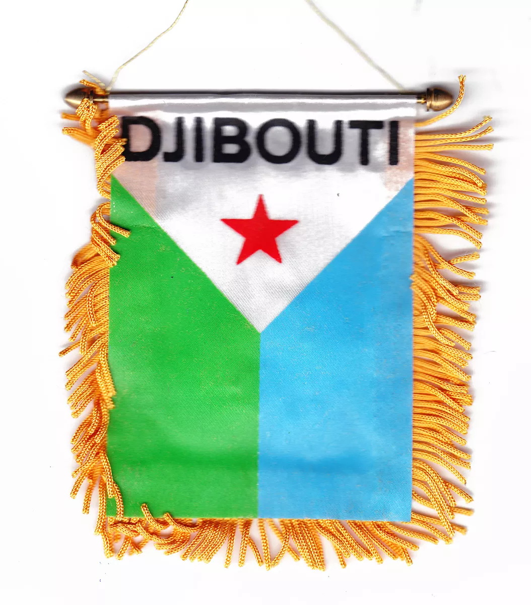 Djibouti Window Hanging Flag